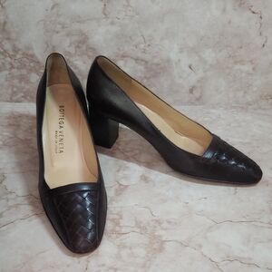 Bottega Veneta Dark Brown Quilted Heels 6